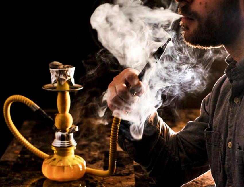 narguile montado para fumo