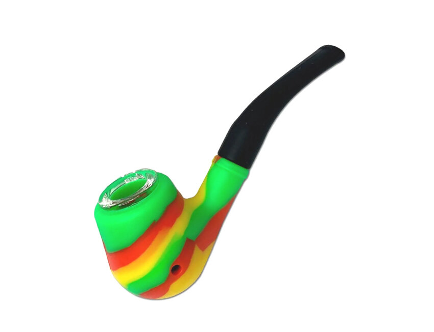 Piteira de silicone colorida em verde, amarelo e vermelho
