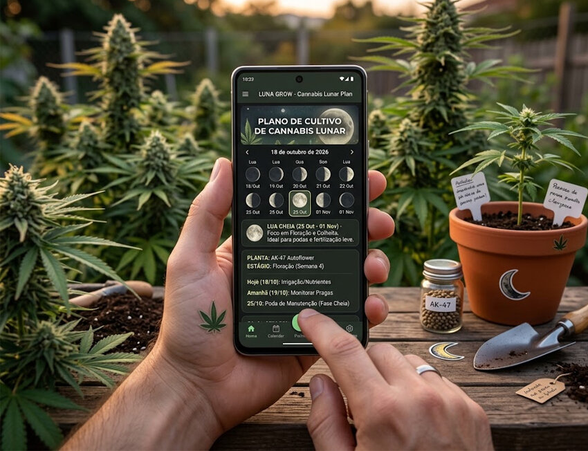 Usuário consulta planejamento de cultivo de cannabis
